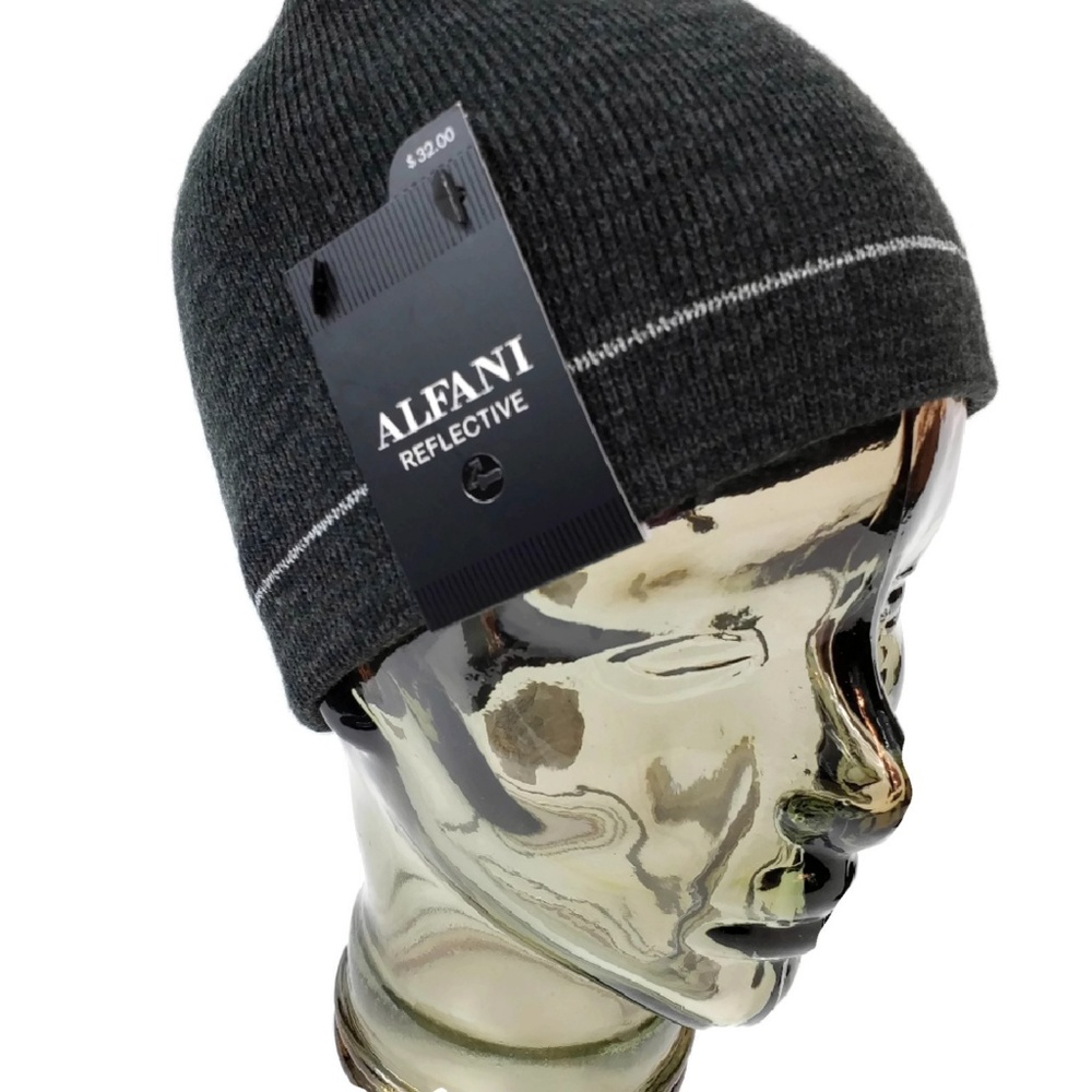 Alfani Reflective Beanie Charcoal/Black